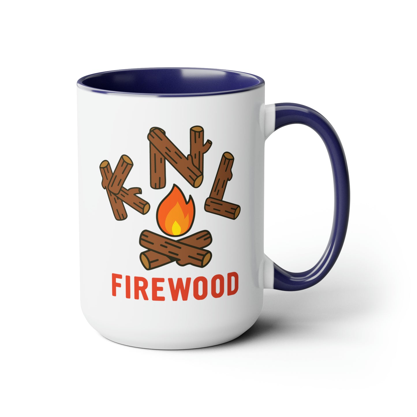 KNL Two-Tone Coffee Mugs, 15oz