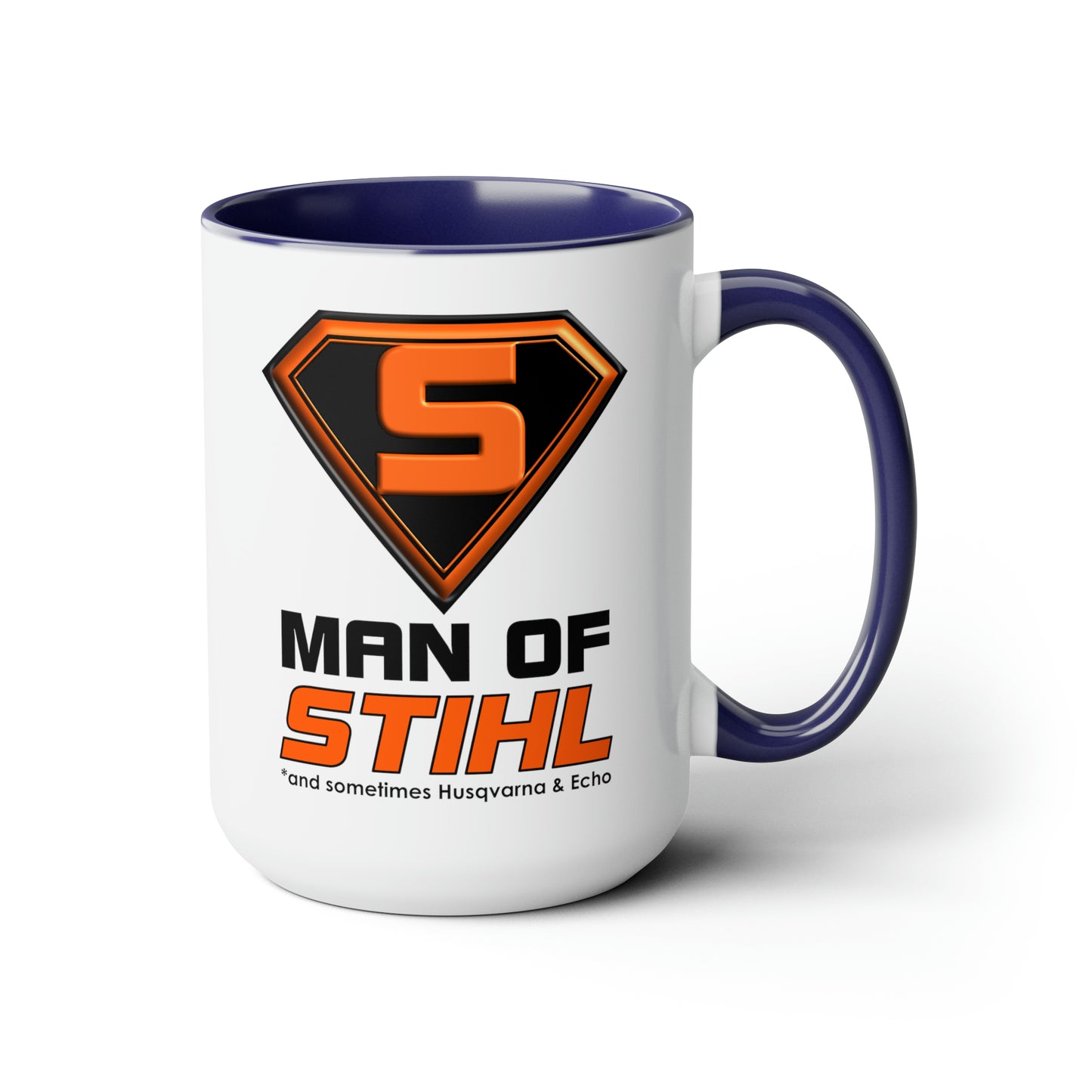 Man of Stihl Two-Tone Coffee Mugs, 15oz