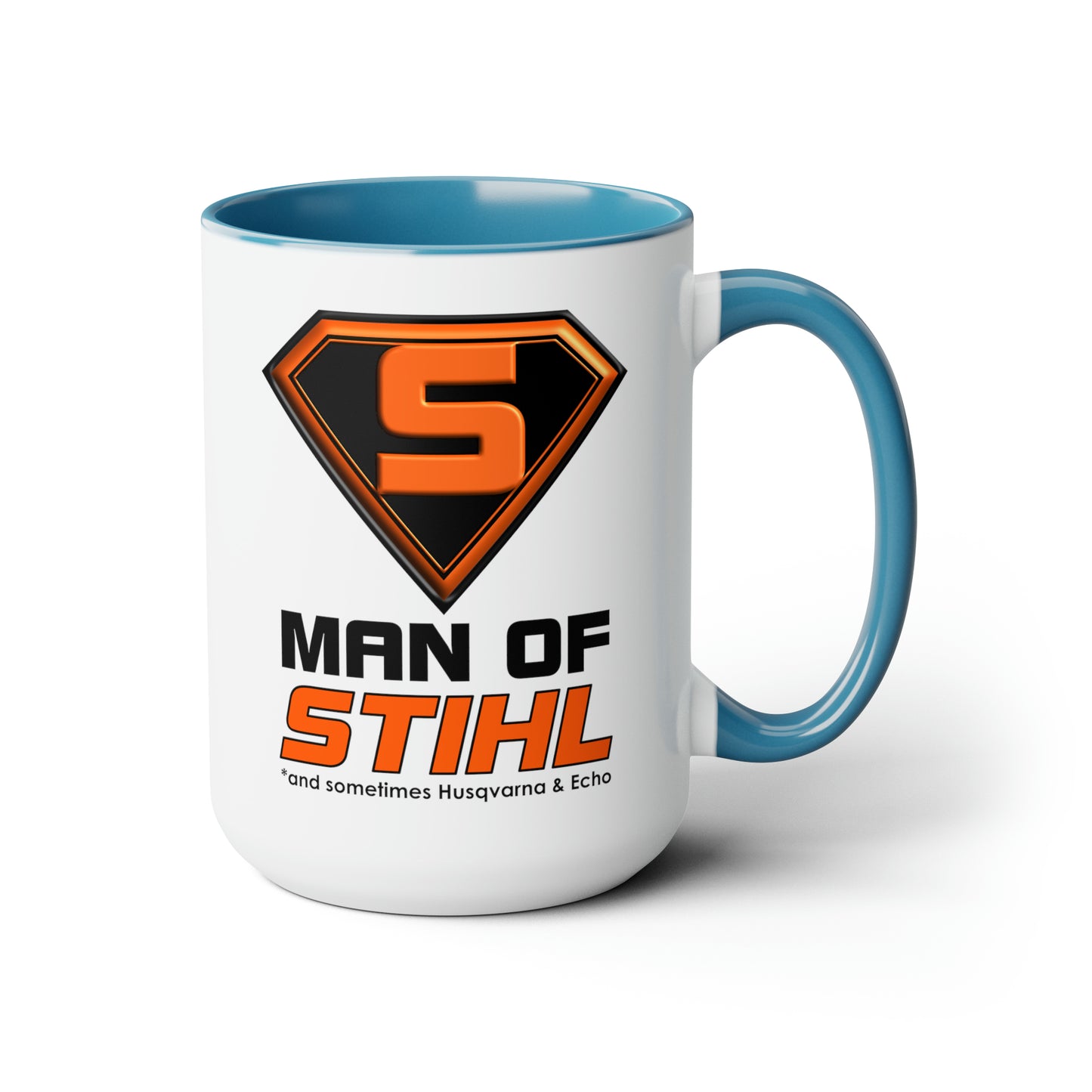 Man of Stihl Two-Tone Coffee Mugs, 15oz