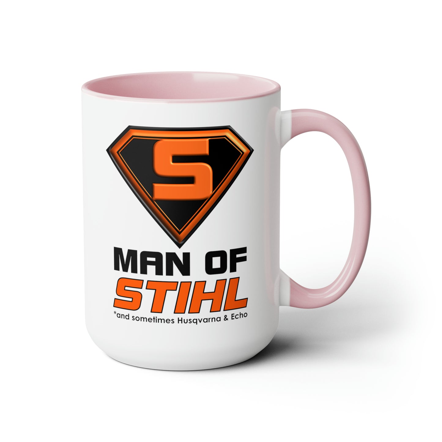 Man of Stihl Two-Tone Coffee Mugs, 15oz