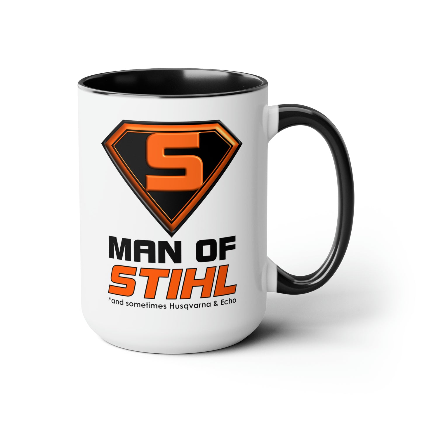 Man of Stihl Two-Tone Coffee Mugs, 15oz